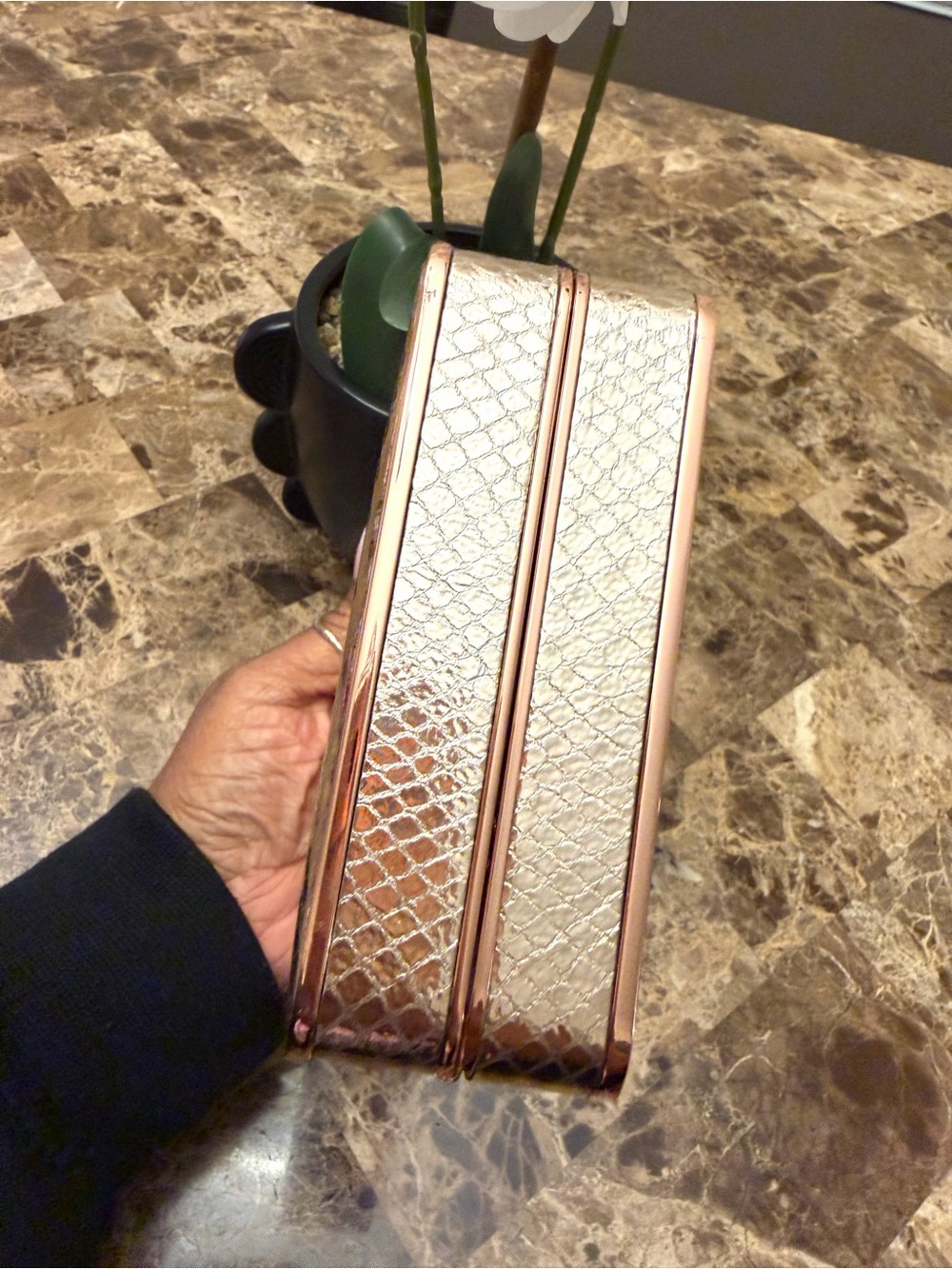 Michael Kors Pearl Medium Box Clutch/Crossbody - Picture 5 of 16